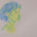 #34 portrait bleu vert